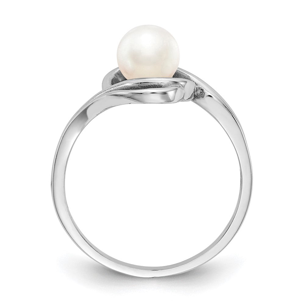 PGR 14k White Gold 5.5mm FW Cultured Pearl Ring