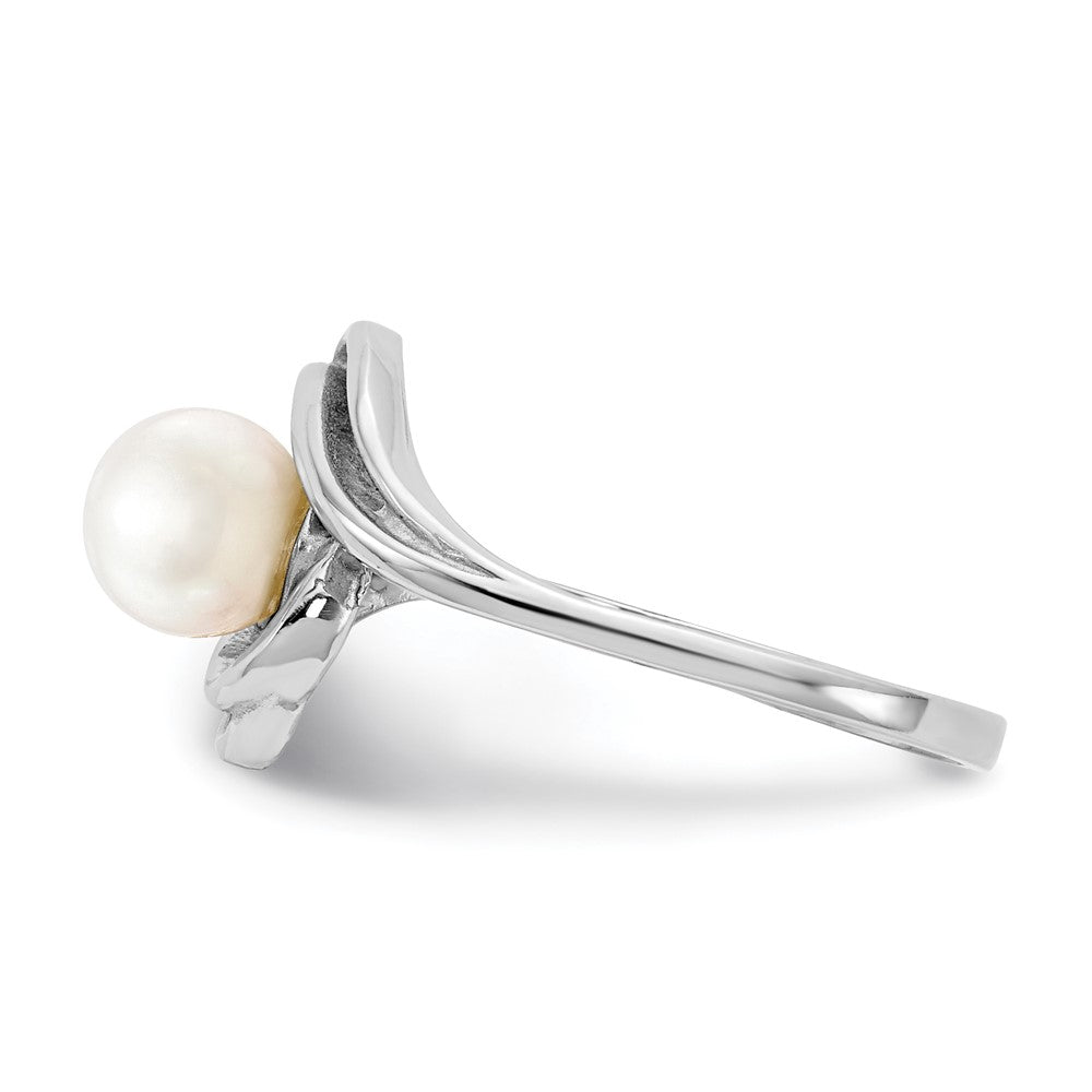 PGR 14k White Gold 5.5mm FW Cultured Pearl Ring