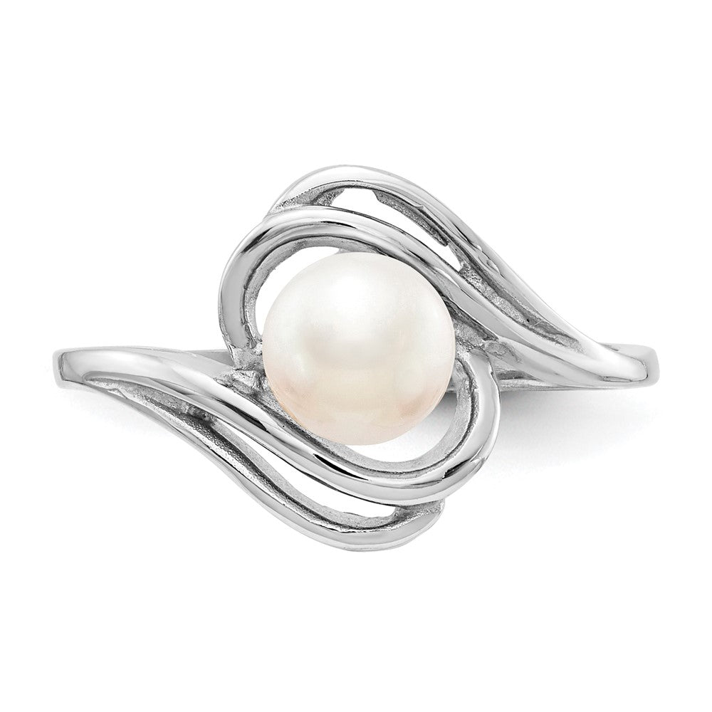 PGR 14k White Gold 5.5mm FW Cultured Pearl Ring