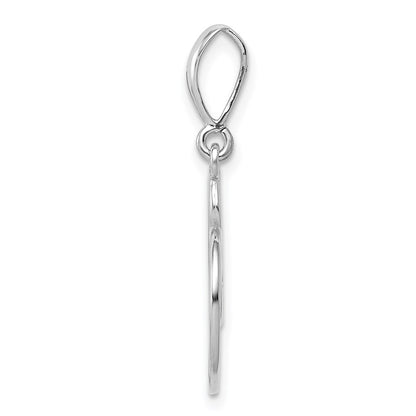 WGP 14K White Gold Swirl Heart Pendant