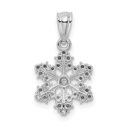 GP 14k White Gold Snowflake Pendant
